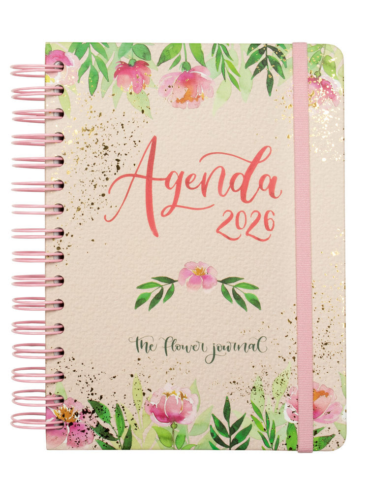 AGENDA ANUAL 2026 CATALAN THE FLOWER JOURNAL E10 DP ROSA | FINOCAM Imagen principal del producto
