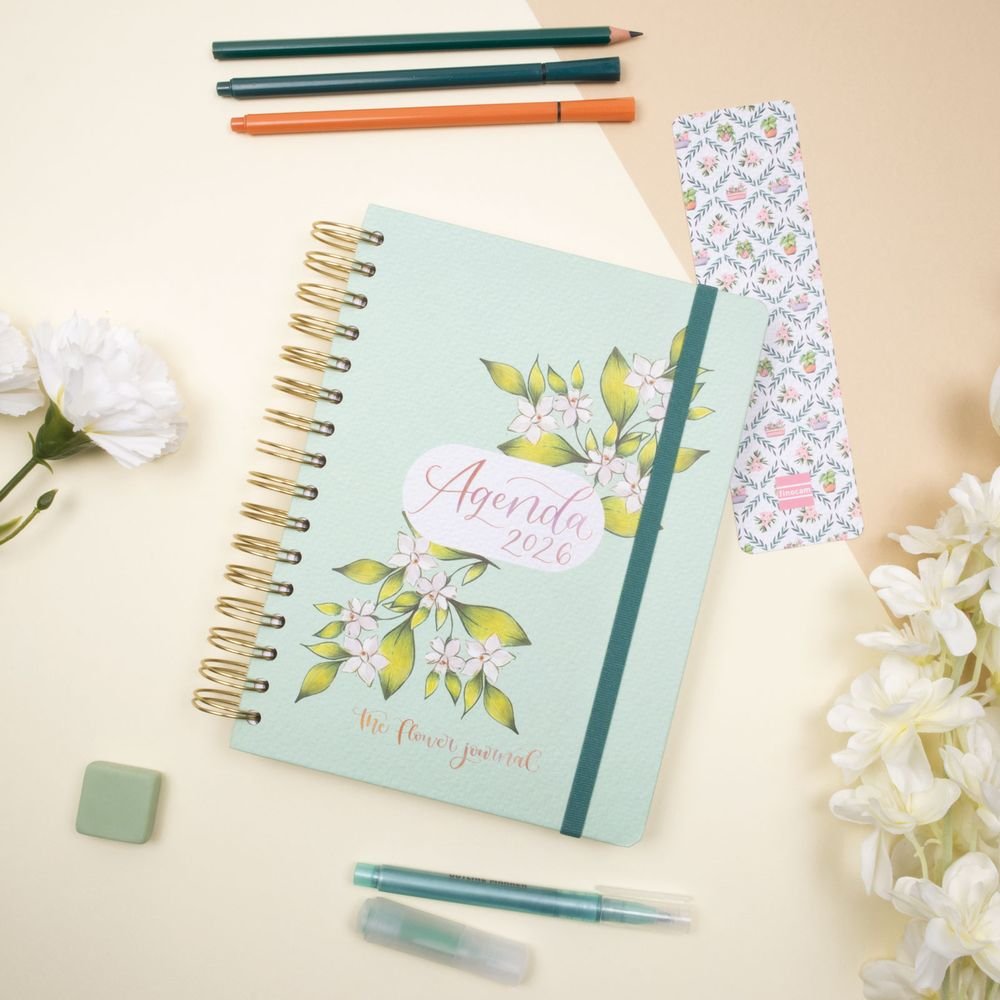 AGENDA ANUAL 2026 THE FLOWER JOURNAL E10 DP VERDE | FINOCAM Imagen principal del producto