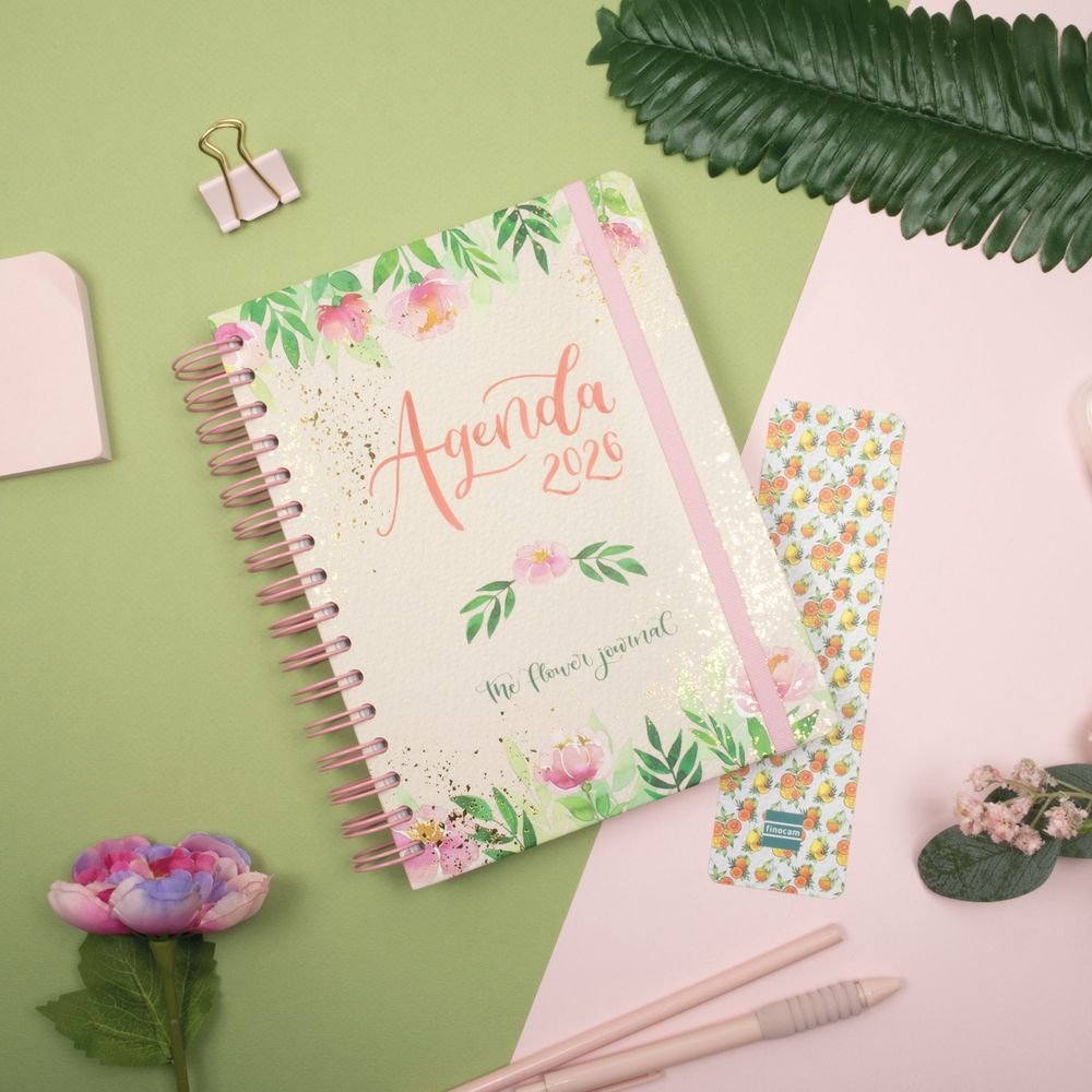 AGENDA ANUAL 2026 THE FLOWER JOURNAL E10 DP ROSA | FINOCAM Imagen principal del producto