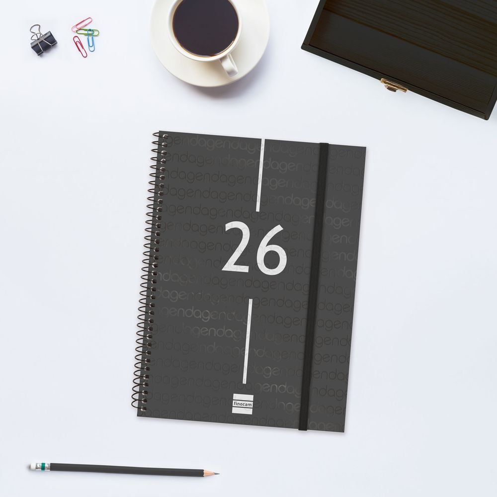 AGENDA ANUAL 2026 YEAR E10 SV NEGRO | FINOCAM Imagen principal del producto