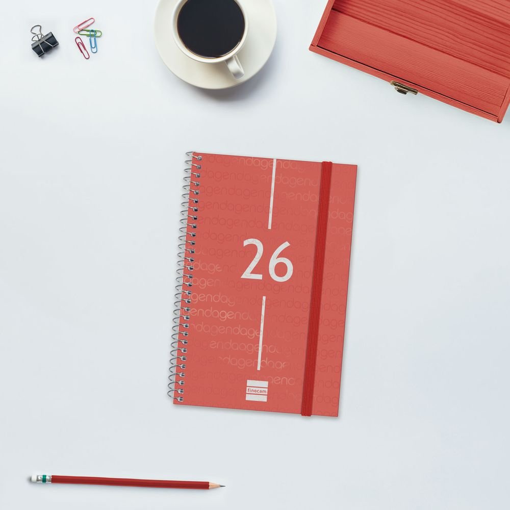 AGENDA ANUAL 2026 YEAR E5 SV ROJO | FINOCAM Imagen principal del producto