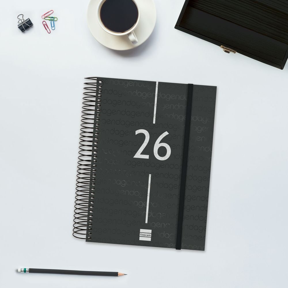 AGENDA ANUAL 2026 YEAR E10 DP NEGRO | FINOCAM Imagen principal del producto