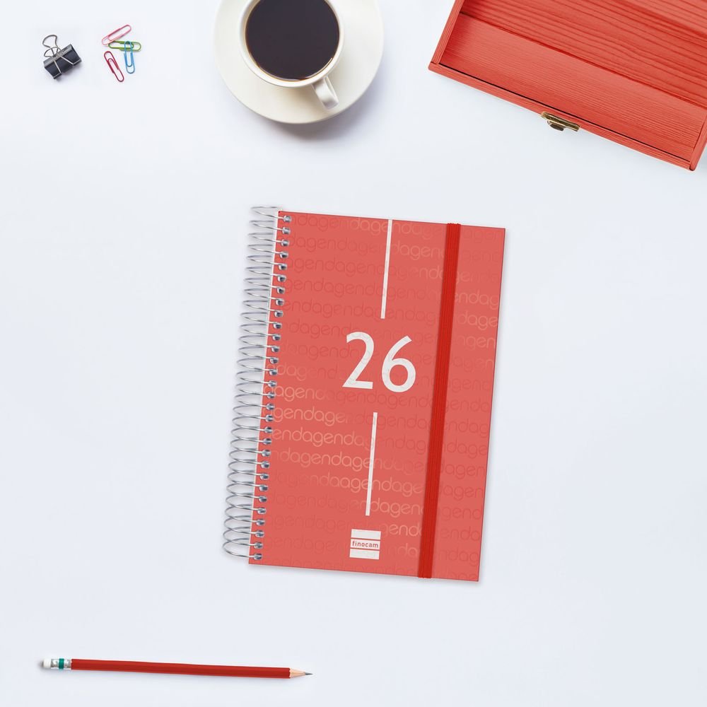 AGENDA ANUAL 2026 YEAR E5 DP ROJO | FINOCAM Imagen principal del producto