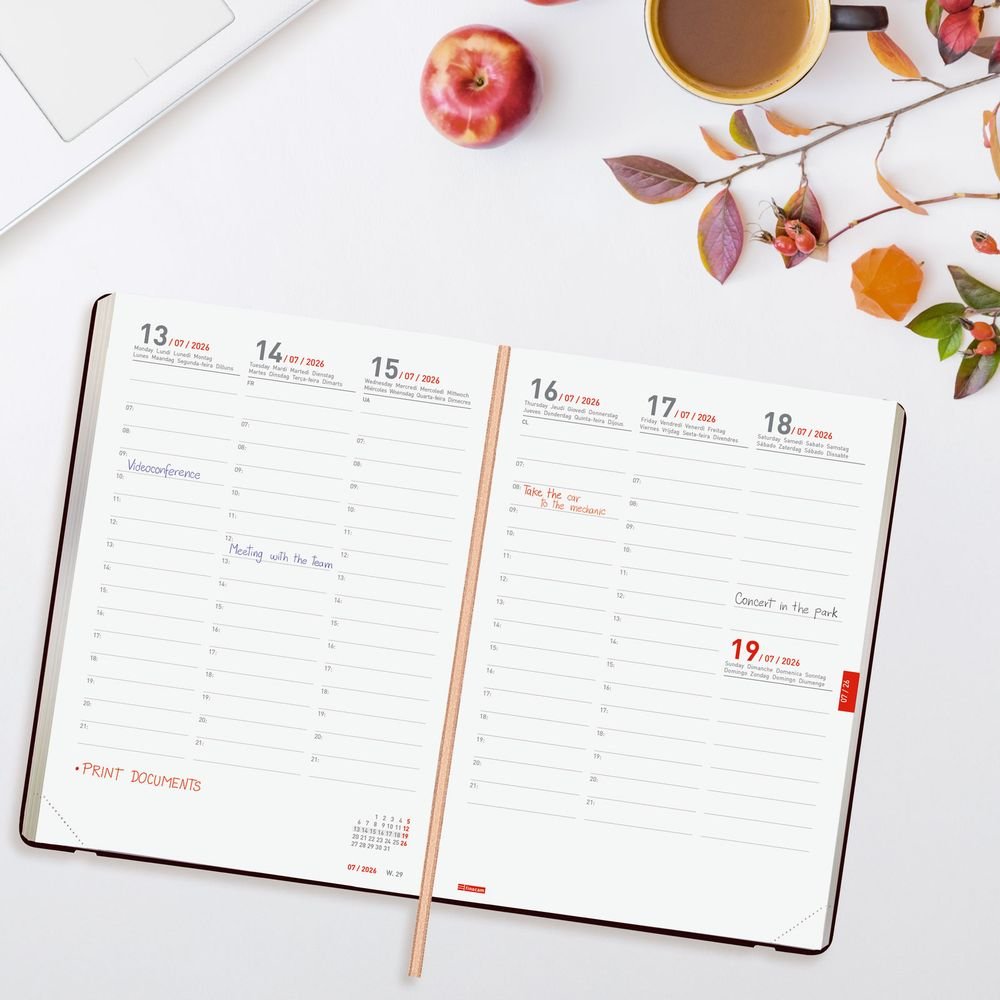 Agenda Finocam 18 meses semana vista julio 2026
