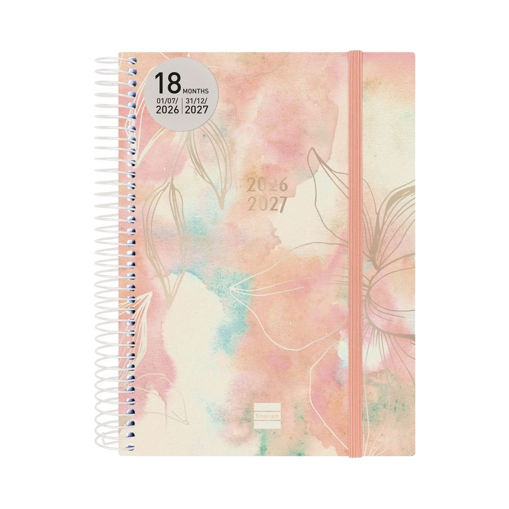 Agenda Anual Espiral 18 Meses E10 2DP Pretty Finocam