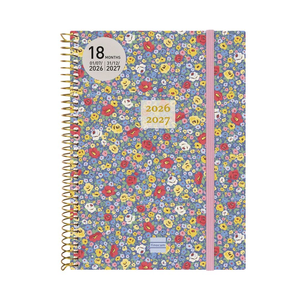 Agenda Anual Espiral 18 Meses E10 Semana Vista Hztal 26-27 G Finocam Imagen principal del producto