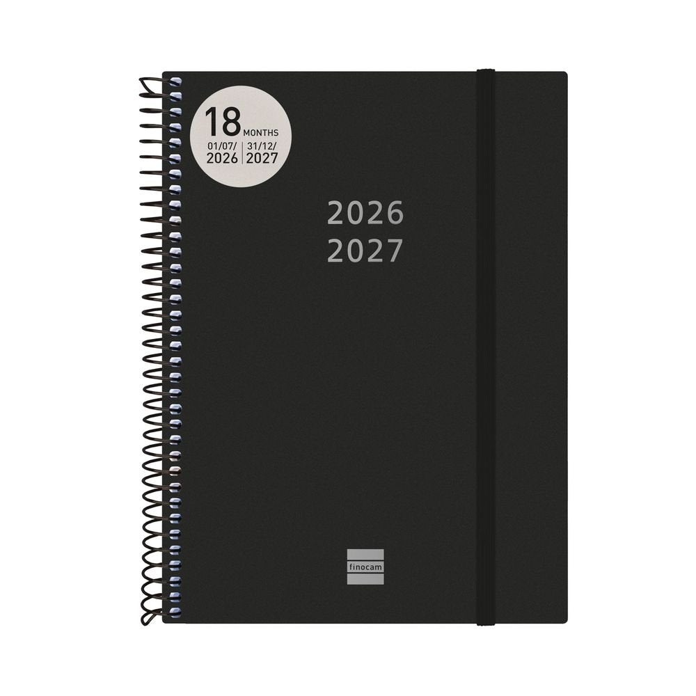 Agenda Anual Espiral 18 Meses E10 Semana Vista Horizontal Finocam