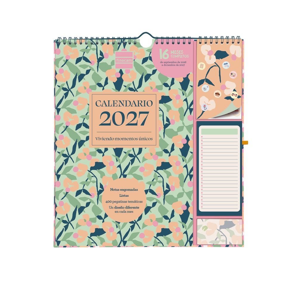 Calendario Anual 16 Meses Plus 26-27 Vitae Marca Finocam