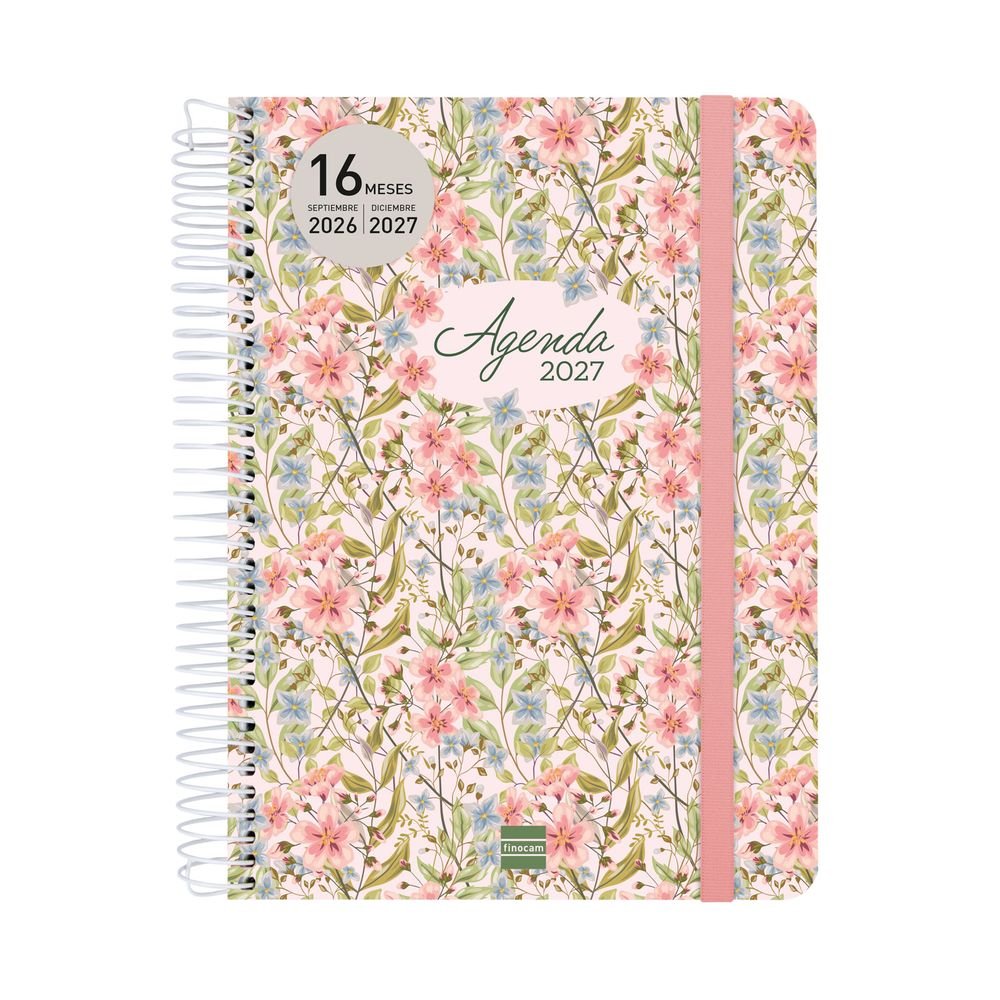 Agenda Anual 16 Meses Cloe E10 Semana Vista Horizontal Rosa Finocam Imagen principal del producto