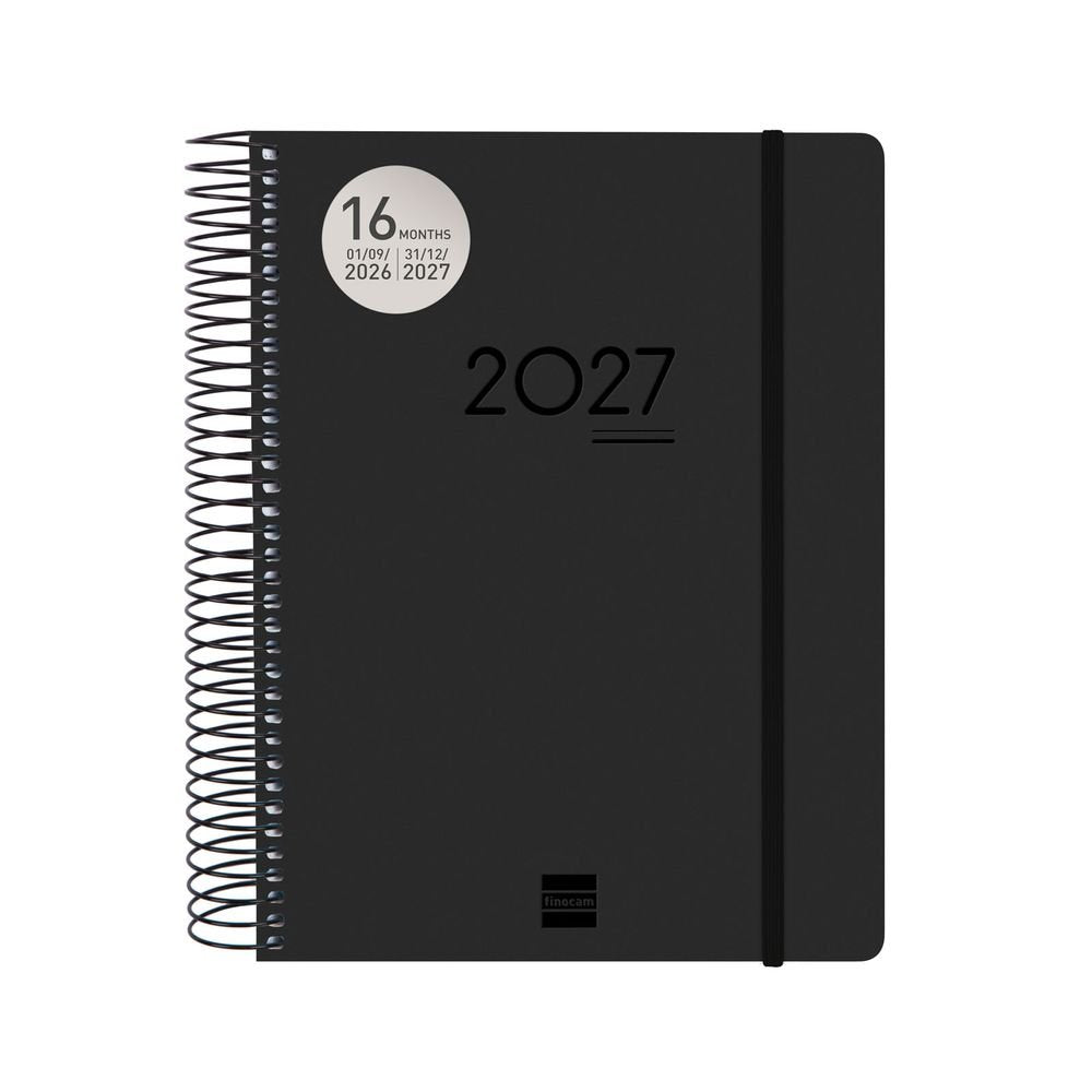 Agenda Anual 16 Meses Ikon E10 Dp 26-27 Negro Finocam Imagen principal del producto