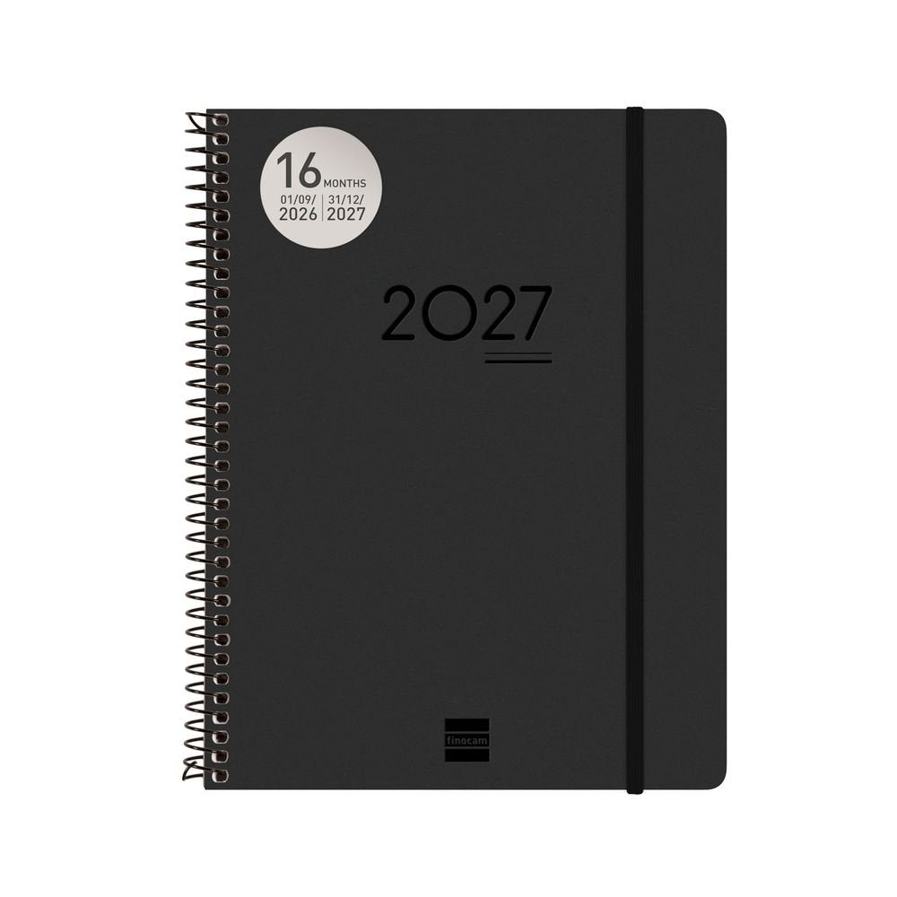Agenda Anual 16 Meses Ikon E10 Semana Vista Vert 26-27 Negro Imagen principal del producto