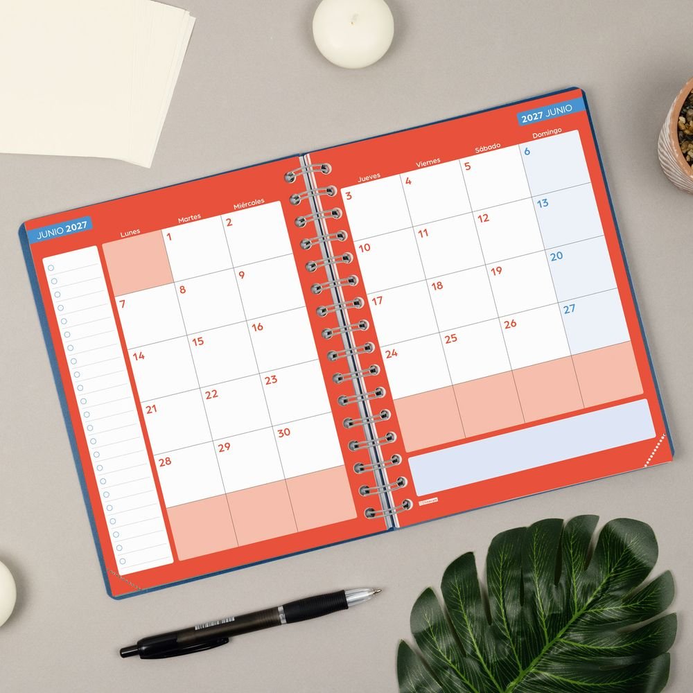 Agenda Escolar Cosmo Flex Cuarto Finocam 26-27 Azul