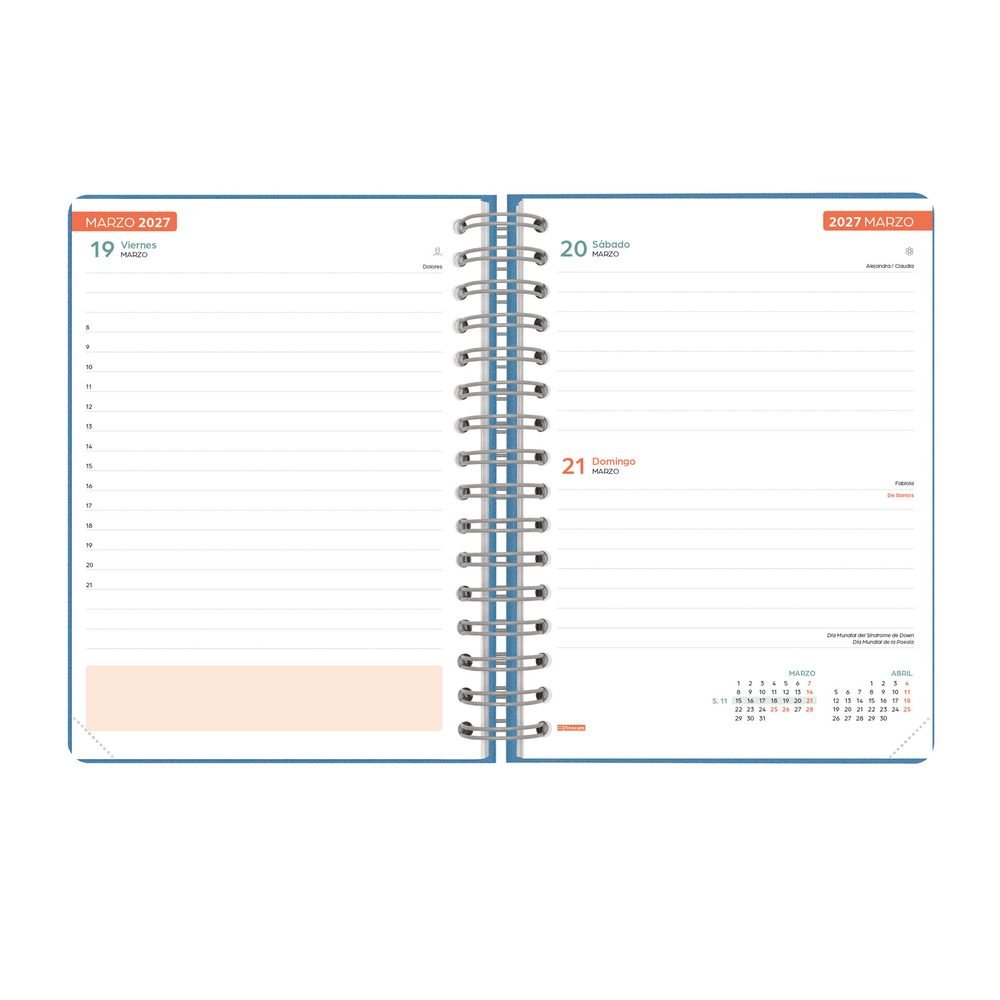 Agenda Escolar Cosmo Flex Cuarto Finocam 26-27 Azul