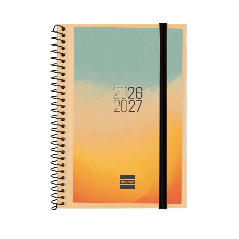 Agenda escolar espiral semana vista horizontal Finocam 2026 personalizada Imagen principal del producto
