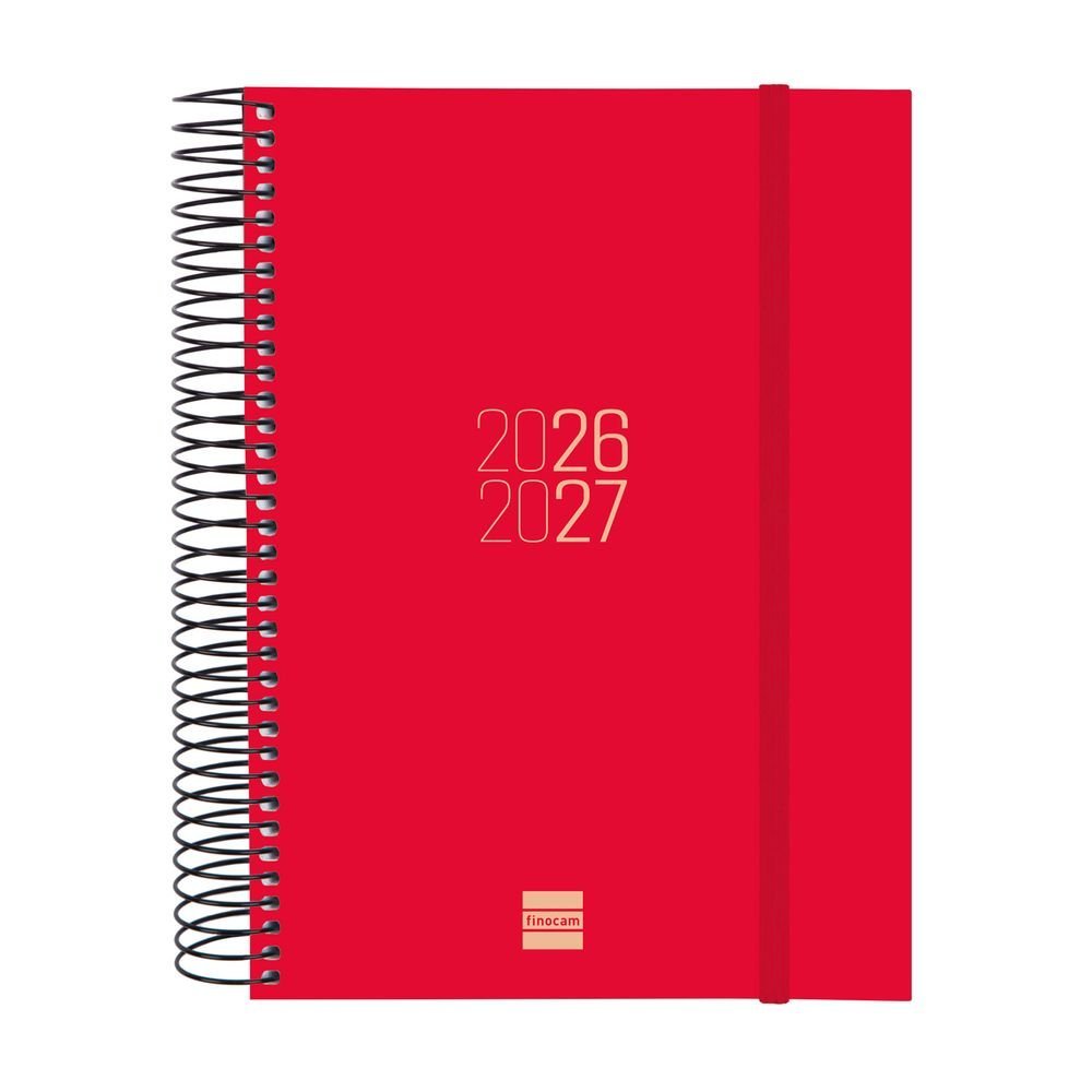 Agenda escolar espiral E10 Dp 26-27 Rojo Finocam