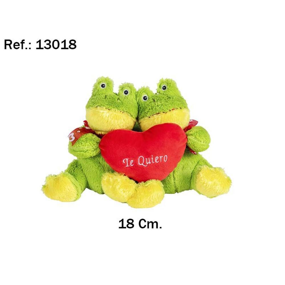 Peluche Pareja Ranas Corazón 18 cm PELUCHES ARTESANIA BEATRIZ Imagen principal del producto