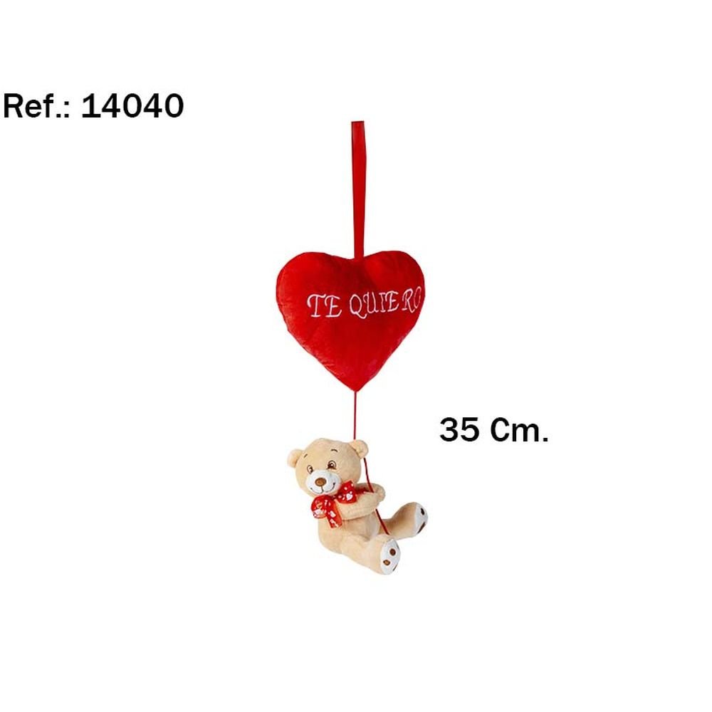 Peluche Corazón Oso Colgante Te Quiero PELUCHES ARTESANIA BEATRIZ Imagen principal del producto