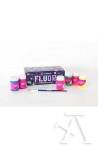 Estuche pintura fluorescente La Pajarita 35 ml surtidos con pincel