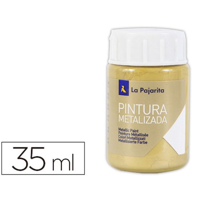 Pintura Pajarita Metalizada 35 ml Oro Rico Marca La Pajarita Imagen principal del producto