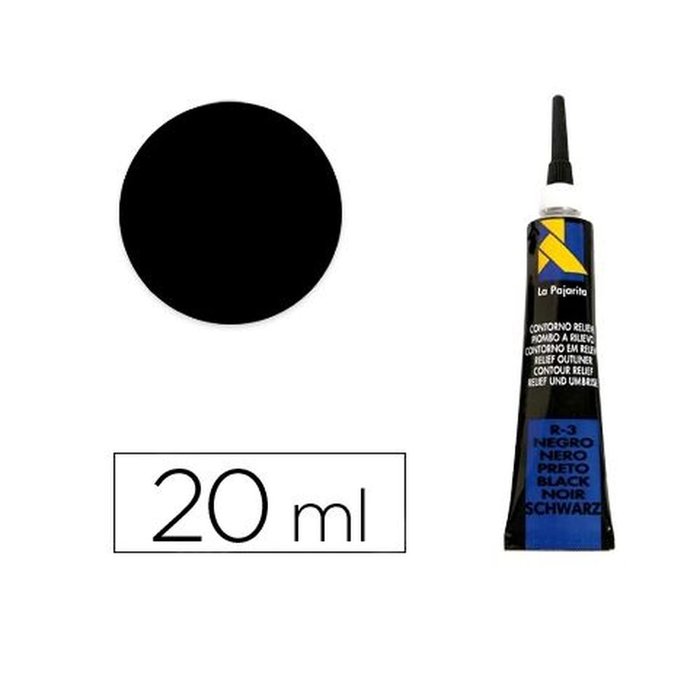 Contorno Relieve Multisuperficie Negro PINTURAS LA PAJARITA Imagen principal del producto