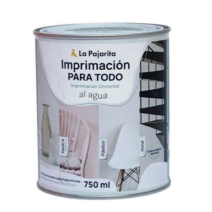 PINTURA IMPRIMACION PARA TODO NEGRO 750ML | PINTURAS LA PAJARITA | 1 UNIDAD | 8423451549492 Imagen principal del producto