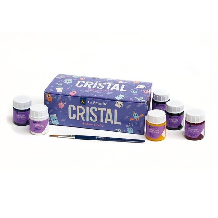 Pintura Pajarita Cristal Kids 6 Col + Pincel La Pajarita Imagen principal del producto