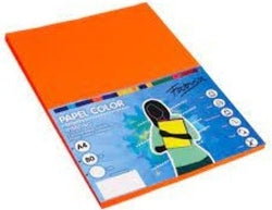 Papel A4 color Naranja Fabrisa para manualidades y oficina Imagen principal del producto