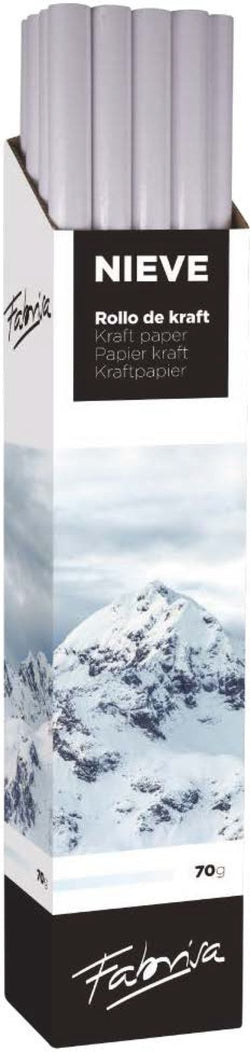 Papel kraft blanco nieve Fabrisa pack 30 rollos