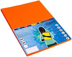 Papel A4 Naranja Claro Fabrisa 80 g Pack 100H