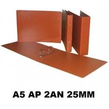 CARPETA 4º APAISADA 2 ANILLAS 25MM CARTON CUERO | 6 UNIDADES | (FABRISA)
