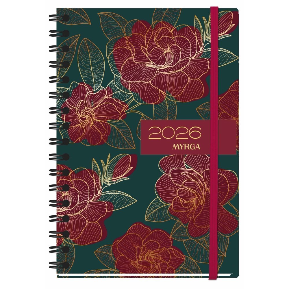 AGENDA ANUAL 2026 TEXTURE WIREO TAPA DURA ROUGE SV | MYRGA