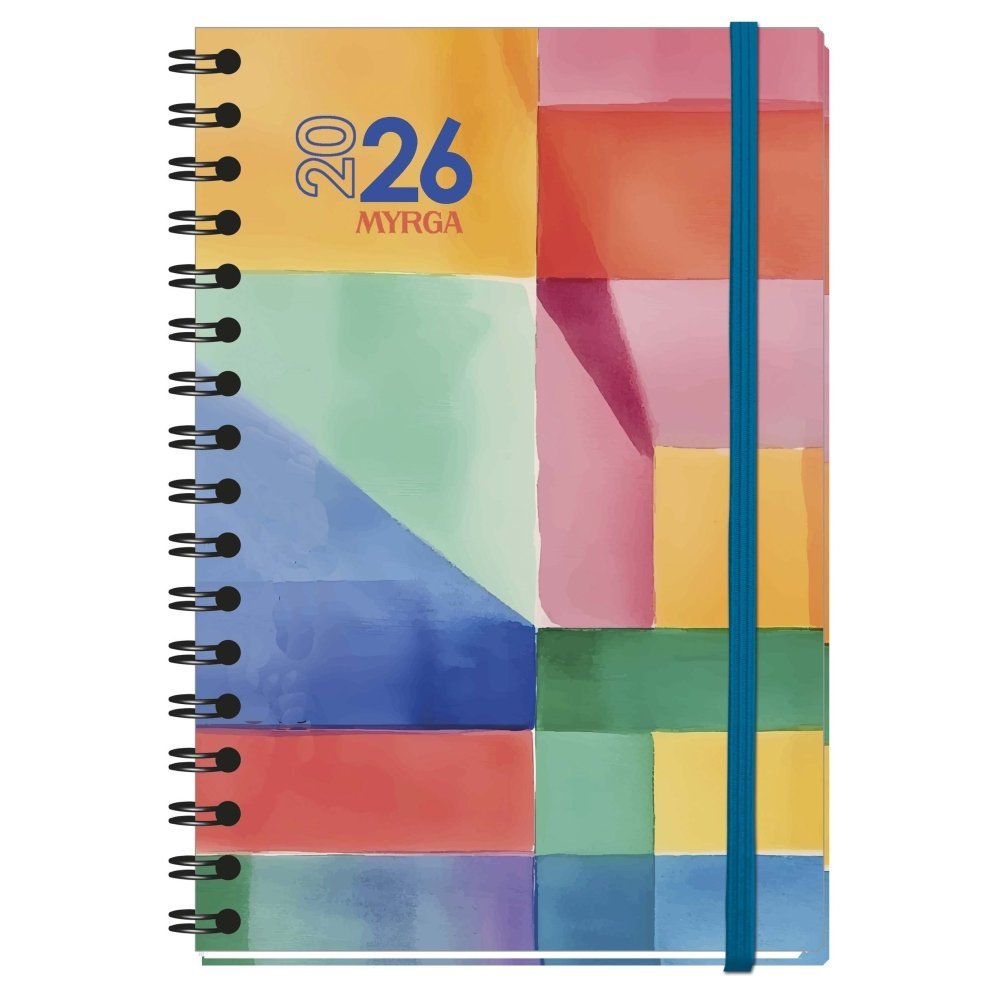 AGENDA ANUAL 2026 TEXTURE WIREO TAPA DURA ACUARELA DP | MYRGA