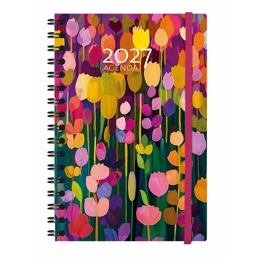 Agenda Anual 2027 Texture Día Página Wireo Tulipanes