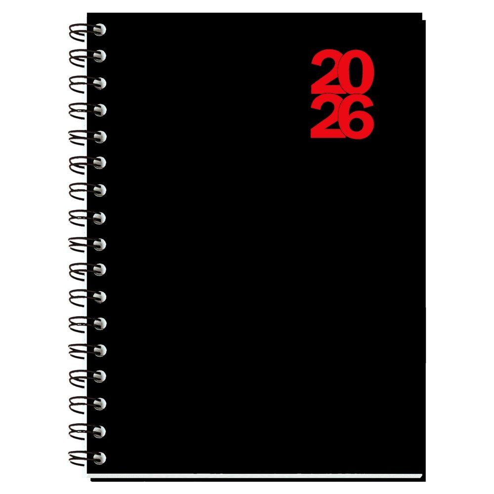 AGENDA ANUAL 2026 DUEÑAS D16 DIA PAGINA NEGRO | MYRGA