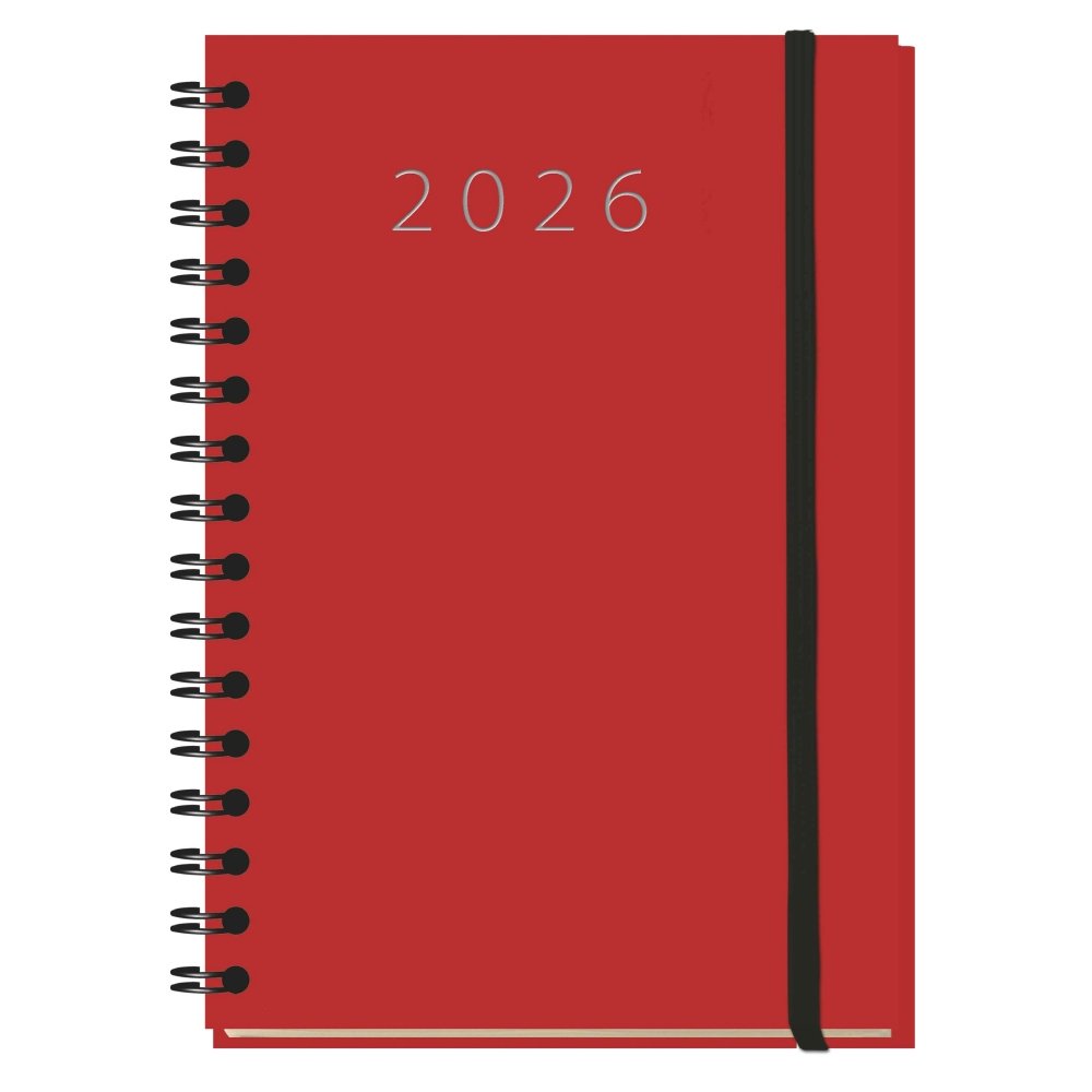 AGENDA ANUAL 2026 LAREDO BASIC WIREO DIA PAGINA ROJO | MYRGA Imagen principal del producto