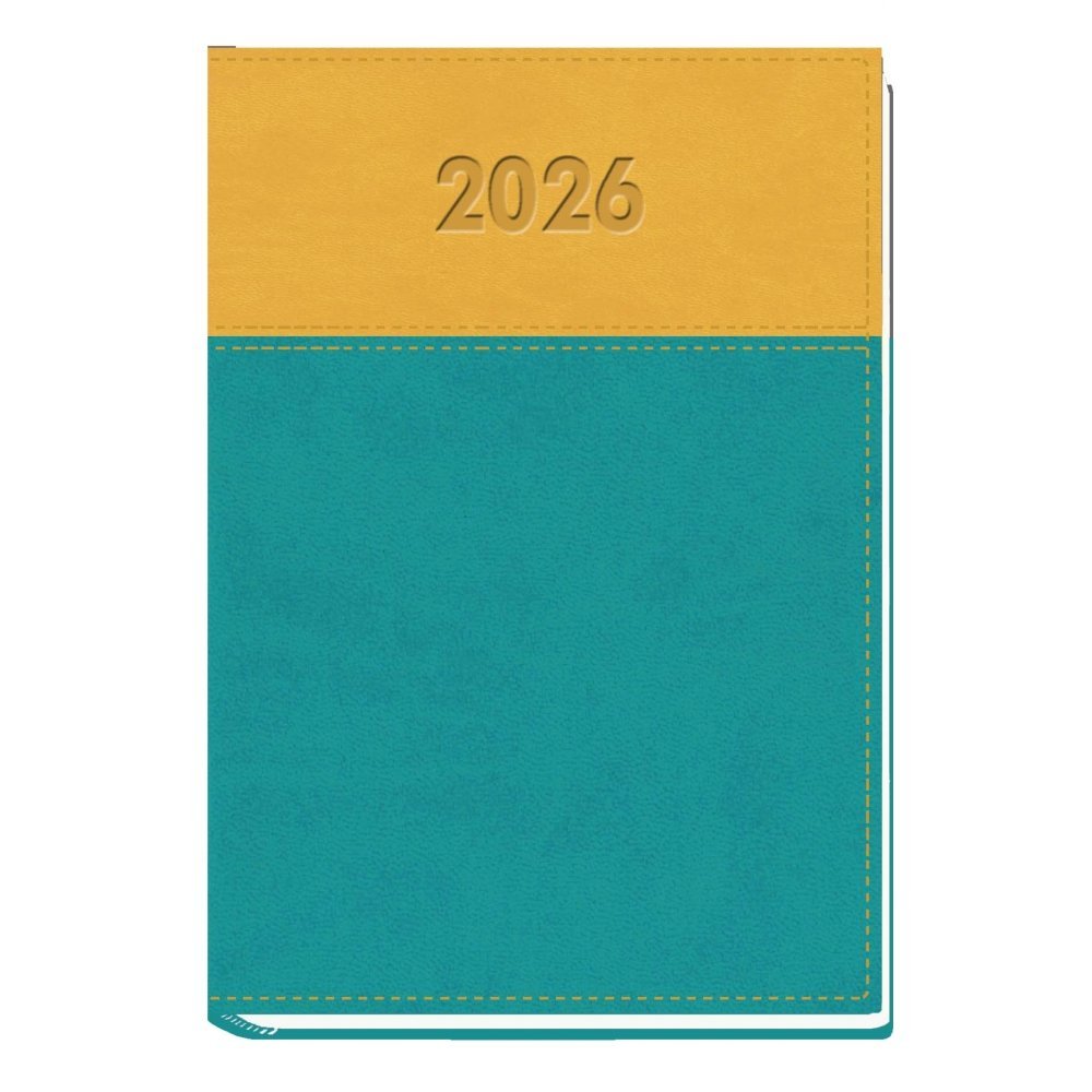 AGENDA ANUAL 2026 ARANJUEZ DIA PAGINA AMARILLO-TURQUESA | MYRGA Imagen principal del producto
