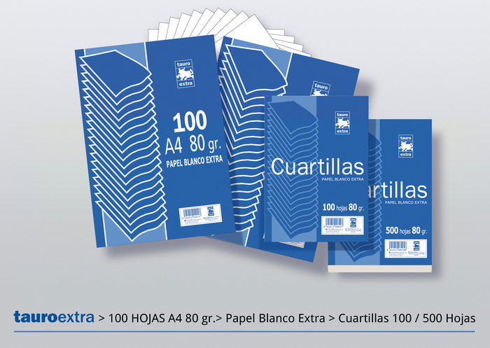 Papel 4º 80 g 500 hojas liso Tauro Extra Manipulados Zorrilla Imagen principal del producto
