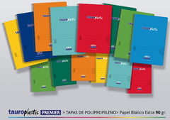 Bloc Espiral A4 Liso 80H 90g | Manipulados Zorrilla | Polipropileno | Formato A4 | Pack 8 Unidades