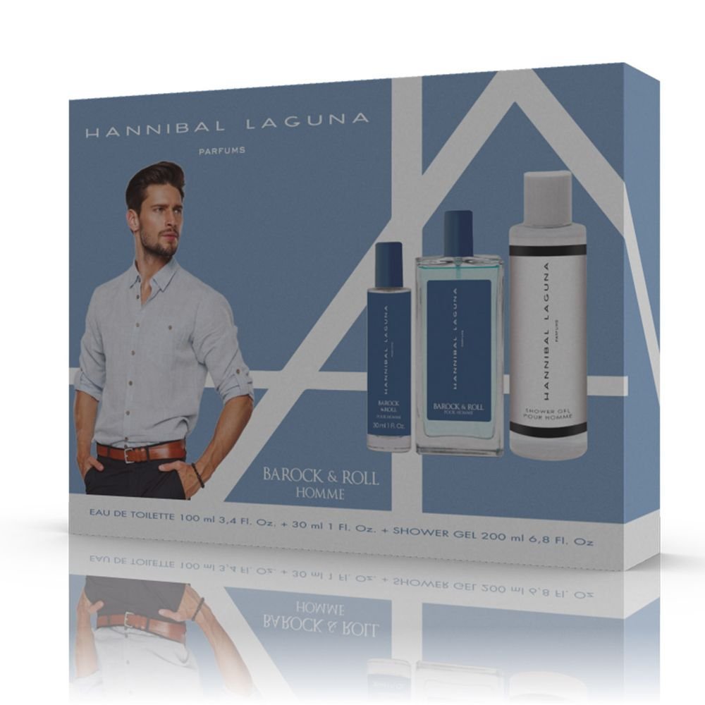 Estuche Triplo 100+30+Gel Hombre Barock&rol Hannibal Laguna SAPHIR