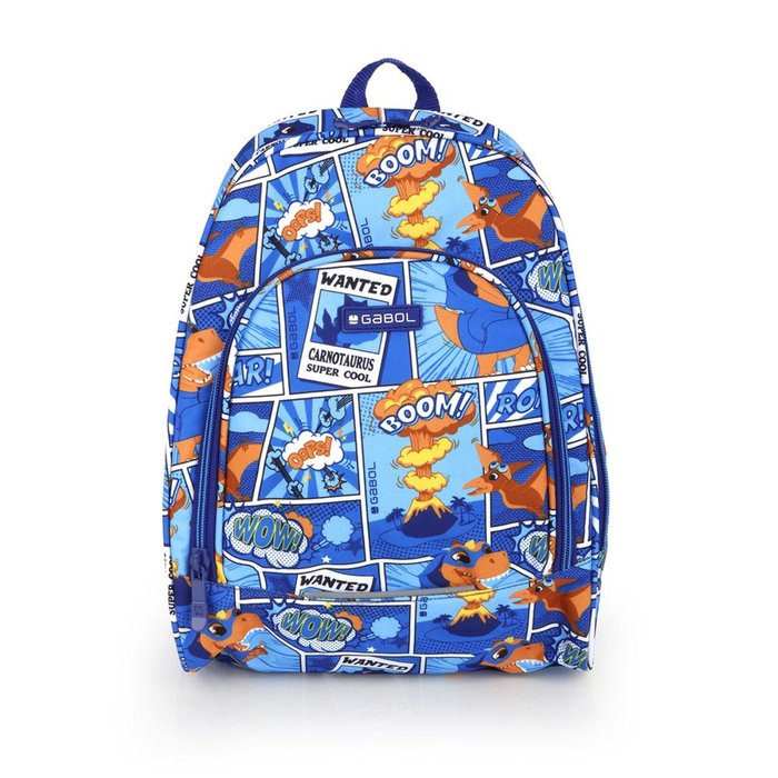 MOCHILA INFANTIL CON BOLSILLO DELANTERO DINO | GABOL ESCOLAR Imagen principal del producto