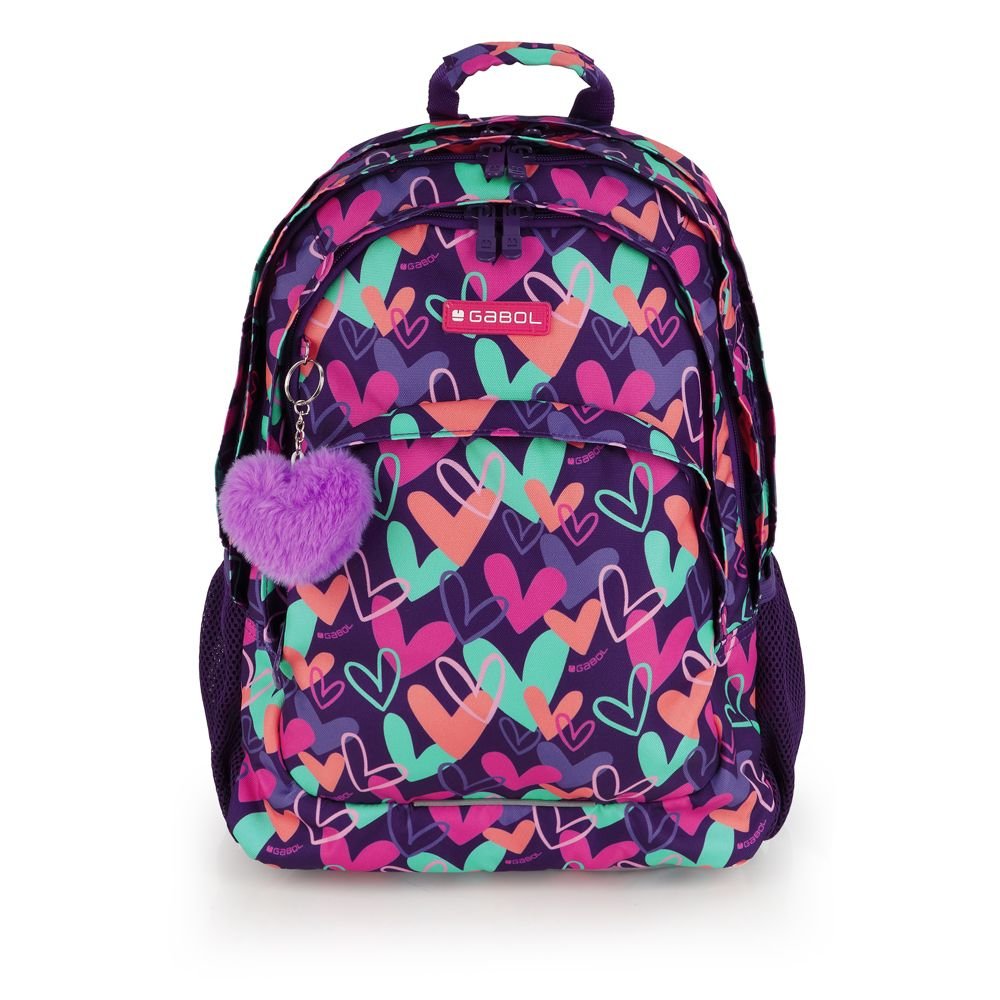 Mochila escolar triple 44x32 base reforzada Pompon Kokoro Gabol Escolar
