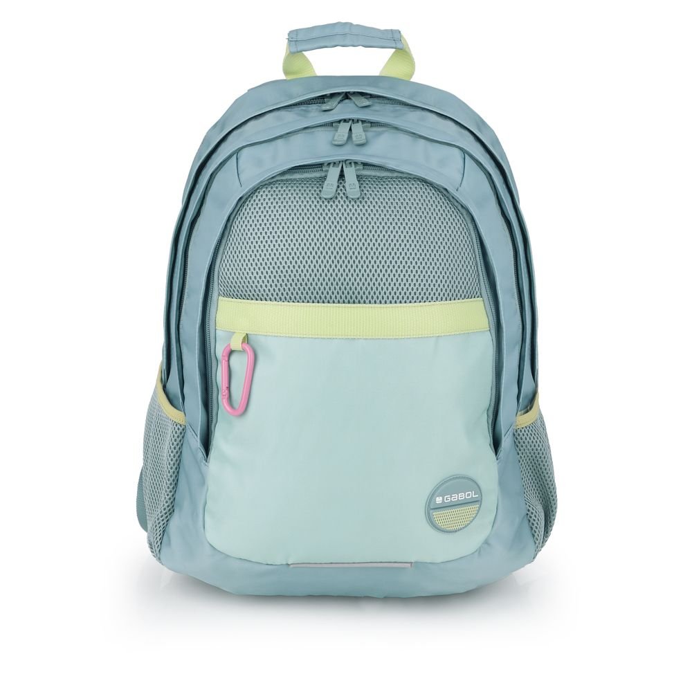 Mochila escolar triple 44x32 Rejilla Whisper verde agua Gabol Imagen principal del producto
