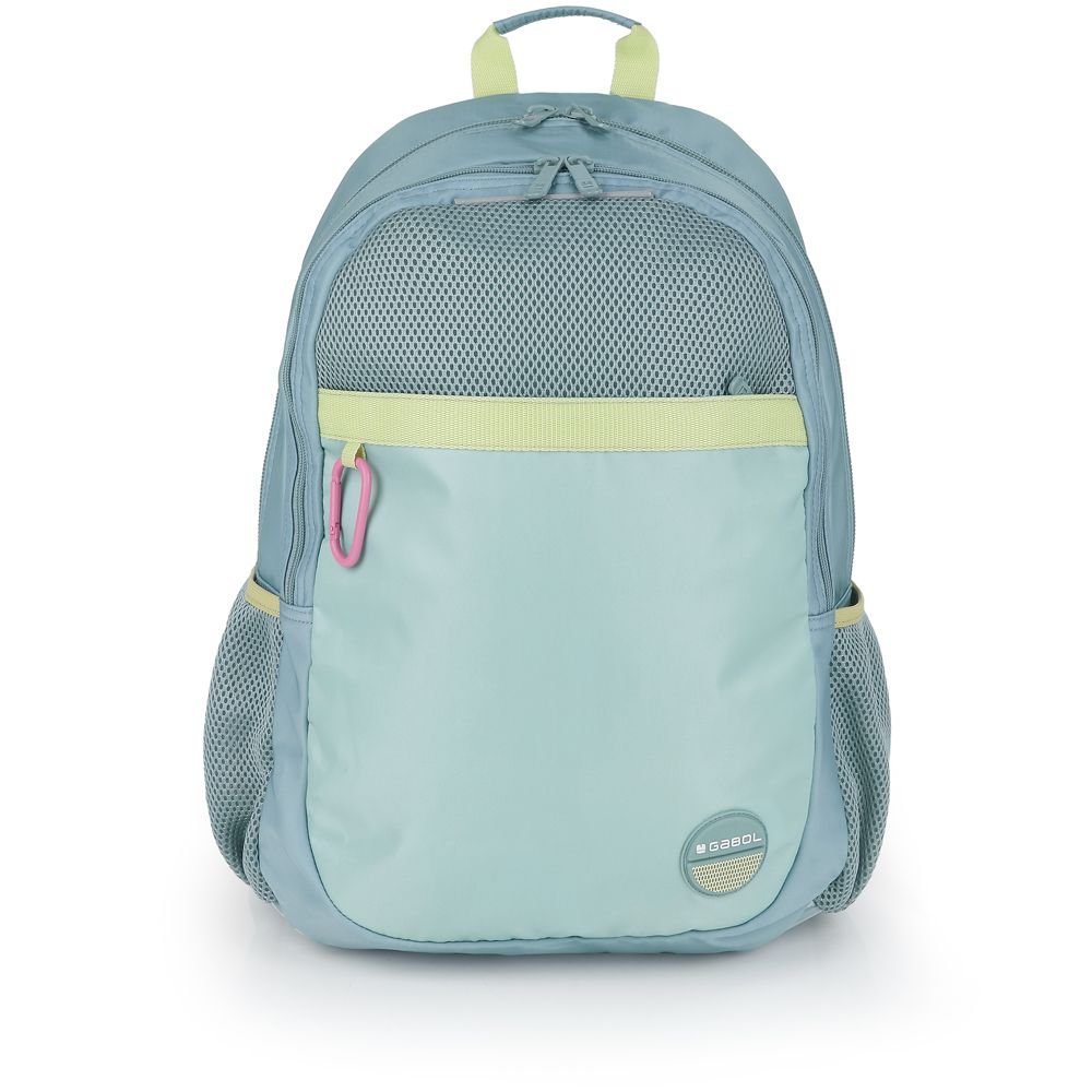 Mochila escolar 46x34 rejilla adaptada Whisper Verde Agua Gabol Imagen principal del producto