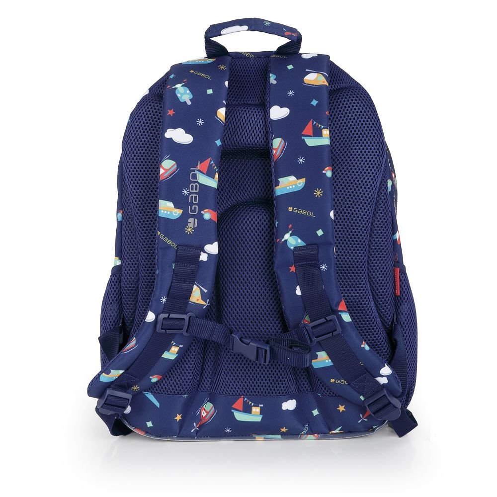 Mochila Escolar Triple Speedy Gabol 44x32 Azul
