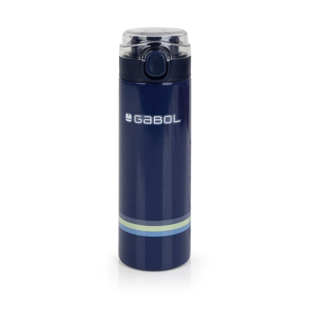 Botella 600ml Acero Inoxidable Tapon Whisper Azul Gabol Escolar