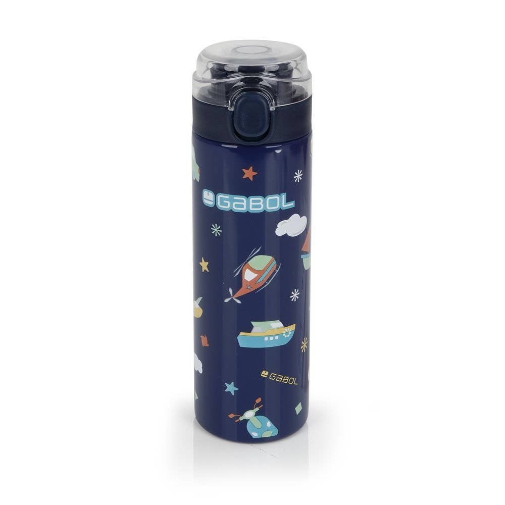Botella 600ml Acero Inoxidable Tapon Speedy Gabol Escolar