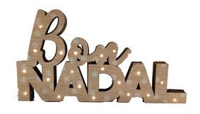 ADORNO BON NADAL NIEVE MADERA NATURAL CON LUZ | BELENES PUIG S,L, | 1 UNIDAD | 8425158100464