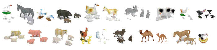 BOLSA 6 FIGURAS ANIMALES 7 CM PARA BELEN SURTIDOS | BELENES PUIG S,L, | 1 UNIDAD | 8425158316025 Imagen principal del producto