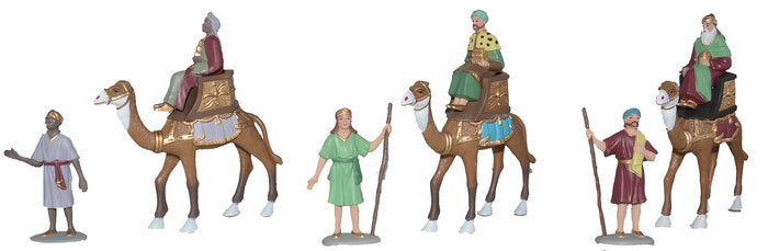 Juego Reyes en Camello 8 cm Figuras Clásico Belen Marca Belenes Puig S.L. Imagen principal del producto