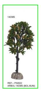 Bolsa 8 Figuras Árboles 14 cm para Belén Surtidos Marca Belenes Puig S.L. Imagen principal del producto